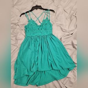 Green mini sundress